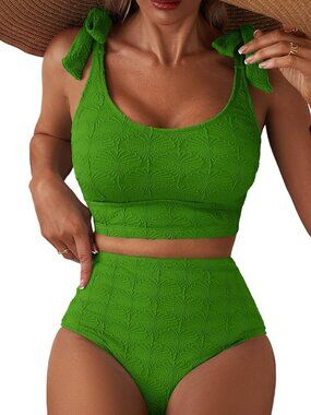 Herseas Women's High Waisted Tummy Control Bikini
